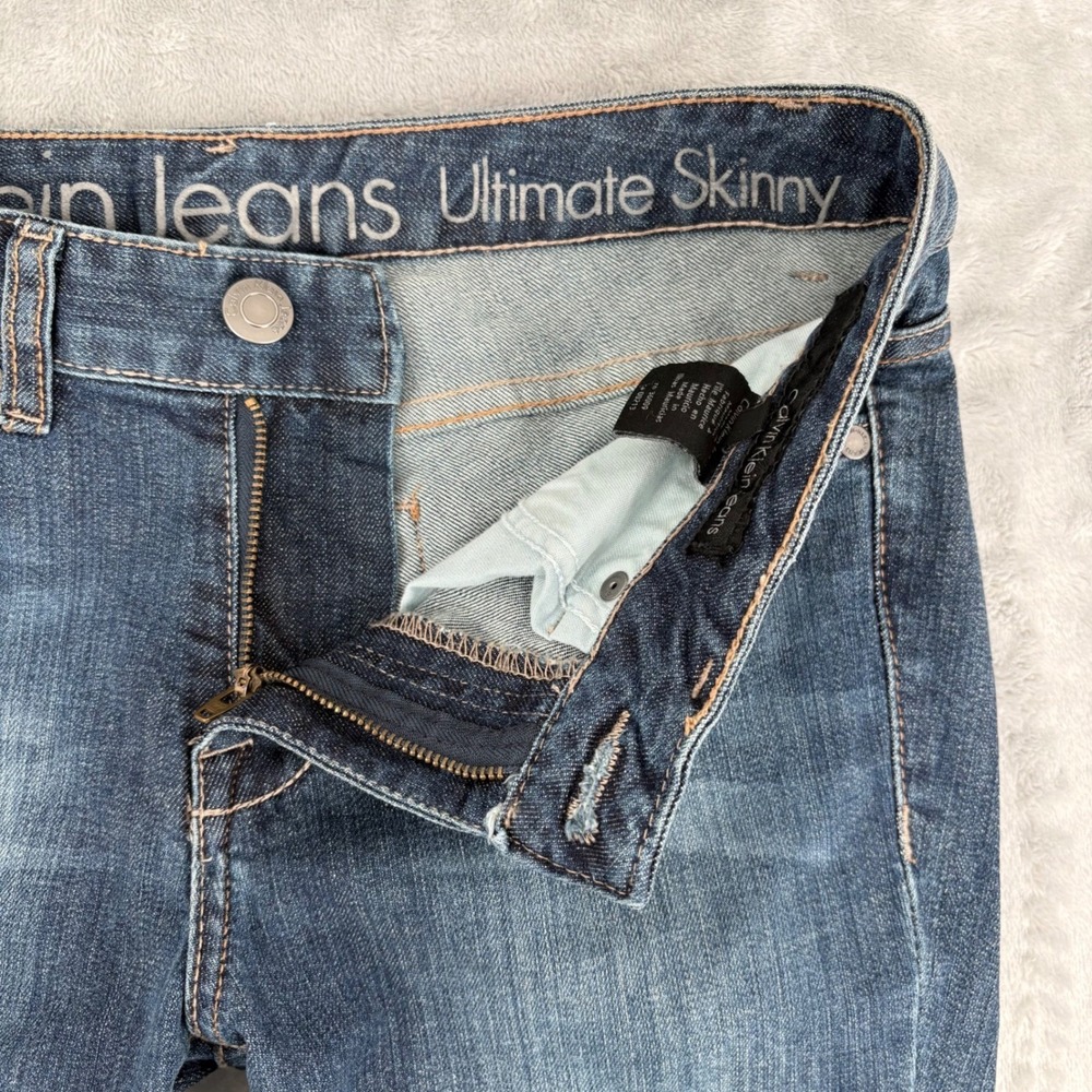 Calvin Klein Jeans Ultimate Skinny Womens 4/33 (29x33) Blue Classic Stretch Tall - Picture 4 of 14